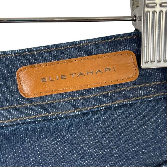 Elie Tahari Jade High Rise Retro Slim Boot Cut Jeans in Dark Wash Size 2 - Picture 5 of 7